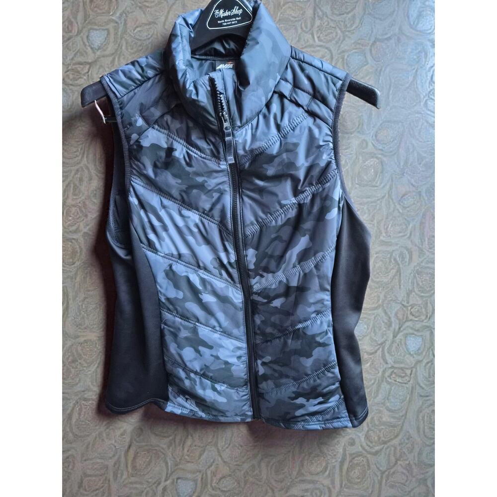 Avia Women's Performance Quilted Vest Blue Camouflage Size XL